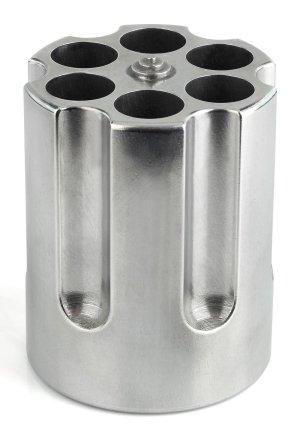 Caliber Gourmet CBG1007 Silver Aluminum Revolver Cylinder Pen Holder