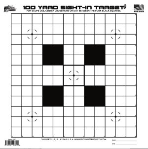 Pro-Shot SSIT12PK Sight-In Hanging Heavy Paper 100yds 14" x 14"