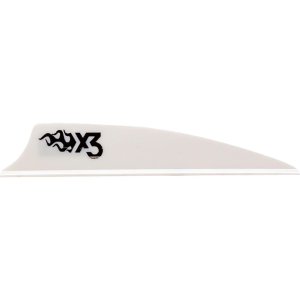 Bohning X3 Vanes White 2.25 in. 100 pk. Shield Cut Ultra-Stiff Lower Profile Design