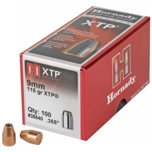 Hornady 35540 9mm .355 115 gr XTP Hollow Point 100ct