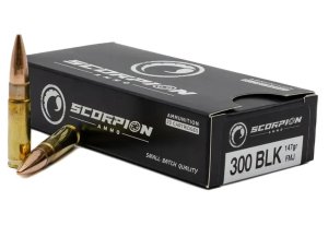 SCORPION AMO 300 BLK 147GR FMJ 200RD CAN ( 3 PER CASE)