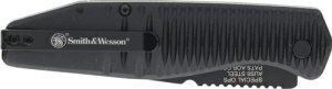 Smith & Wesson 1215357 Folding Knife Plain Push Button Blade