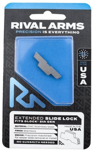 Rival Arms RARA80G002D Slide Lock Extended Polished Stainless Glock Gen5
