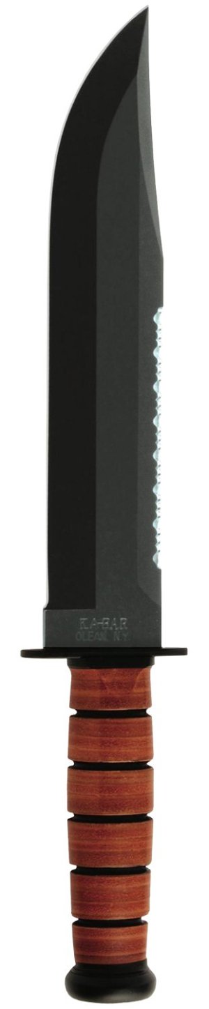 Ka-Bar 2217 Big Brother 9.38 In Fixed Blade Knife Leather Handle Sheath