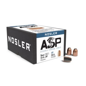 Nosler 43123 9mm 124 Grain Jacketed Hollow Point 250 Count