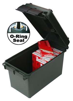 MTM Case-Gard AC50C40 Ammo Can 50Cal Rifle Black Polypropylene