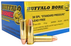 Buffalo Bore 20G20 .38 Special 110gr TAC-XP Lead-Free Ammo 20 Rounds