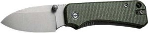 Civivi C19068SB1 Baby Banter 2.34" Green Micarta Gray Stonewash Knife