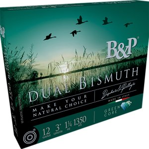B&p Ammunition 12B4DB43 Dual Bismuth 12Gauge 3" 1 1/4oz 3/4Shot 10 Per