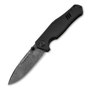 BOKER Z-28 3.15In Drop Point Plain Edge Black Damascus