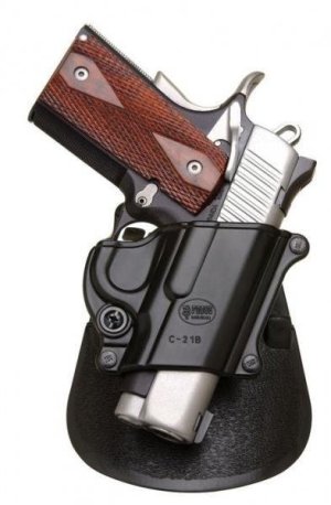 Fobus C21B Compact OWB Paddle Holster Black Right Hand 1911 No Rail