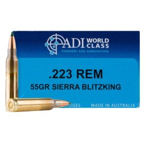 ADI World Class Ammunition .223 Remington 55gr Sierra BlitzKing 20 Rounds