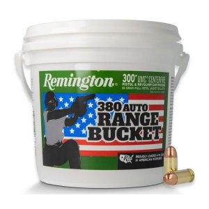 Remington Range Bucket UMC Pistol Ammo 380 ACP 95 gr. FMJ 300 rd.