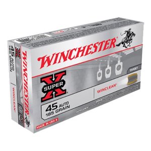 Winchester Ammo WC451 Super X Target 45 ACP 185 gr Winclean Brass Enclosed Base 50 Per Box/ 10 Cs