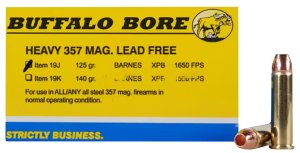 Buffalo Bore 19J20 .357 Mag 125gr Barnes XPB Lead-Free 20 Rounds