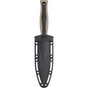 Smith & Wesson SWMPF3BR Fixed 4.7 In Spear Point Blade Rubber Handle