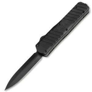 Boker H&K SP02 Double-Edge Plain Black Blade Aluminum Handle