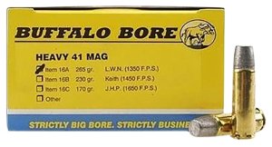 Buffalo Bore 16A20 .41 Rem Mag 265gr Hard Cast Ammo 20 Rounds