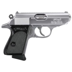 Walther Arms 4796001 PPK Pistol, .380 ACP, 6-Round, 3.3" Stainless Steel Barrel, Matte Slide, Zinc Alloy Frame, Black Polymer Grip