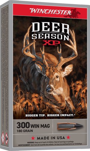 Winchester Deer Season XP Rifle Ammunition .300 Win Mag 180gr PT 2950 fps 20/ct