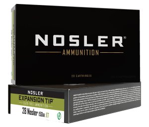 Nosler 40039 28 Nosler 150 Grain E-Tip Lead Free Ammo 20 Rounds