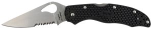 Spyderco BY01PSBK2 Byrd Harrier 2 3.36" Part Serrated FRN Handle Knife