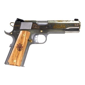 SPRINGFIELD ARMORY 1911 Emissary 45 ACP 5" 7rd -Andrea Del Sarto Custom Engraved- Stainless Steel