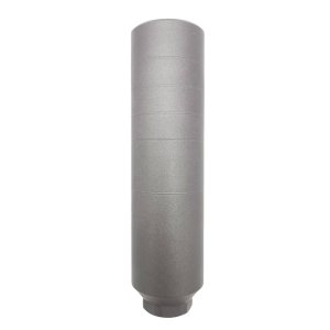 Gunwerks 6IX+ TI Suppressor, 30 Cal (7.62mm), 6.50 in L, Tungsten Cerakote Titanium, 5/8 in-24 tpi & 1/2 in-28 tpi, AYQ0065TI