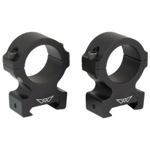 Warne Vapor 1" High Aluminum Scope Rings Horizontal Split Black