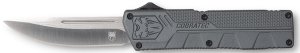 CobraTec Knives GYCTLWDNS 3.25 In D2 Steel OTF Knife Gray Aluminum Handle