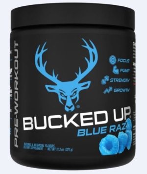 Bucked Up Pre-Workout Blue Raz 30 Serving Tub