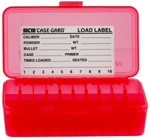 MTM Case-Gard P504429 Ammo Box 50 Rounds Clear Red Polypropylene