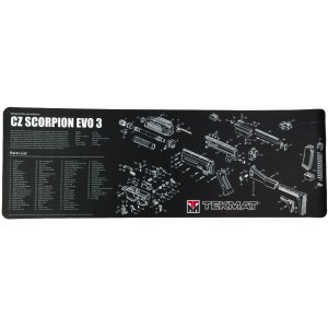 TekMat TEKR36CZSCORPION Cleaning Mat 12 in x 36 in Black for CZ Scorpion