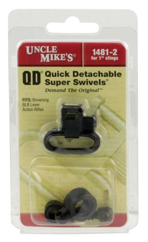 Uncle Mike's 1" Quick Detach Sling Swivel for Browning BLR Black