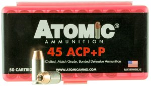 Atomic Ammunition 00412 45ACP +P 185gr Bonded Match Hollow Point 50/Box