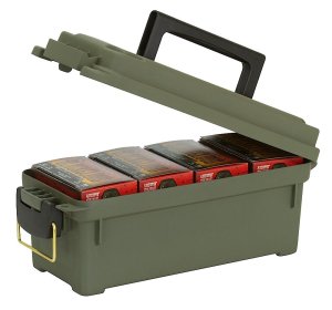 Plano Shotgun Shell Box Water Resistant Lockable Green 121202