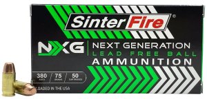 SinterFire SF38075NXG .380 AUTO 75gr Lead-Free 50 Rounds Ammo