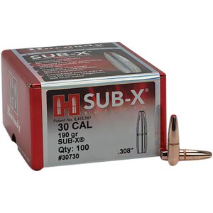 Hornady Sub-X Hunting 30 Cal .308 190 gr Subsonic-eXpanding 30730