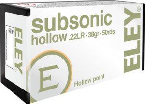 ELEY SUBSONIC 22LR 38GR HP 50RD 100BX/CS