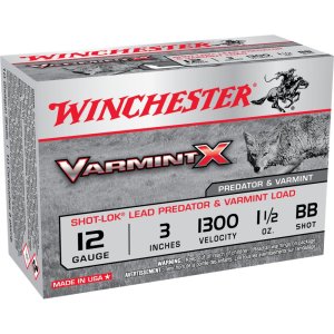 Winchester Ammo X123VBB Varmint X Shot-Lok 12 Gauge 3" 1 1/2 oz BB Shot 10 Per Box/10 Cs