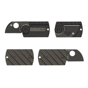 Spyderco C188CFBBKP Dogtag Knife S30V Sheepsfoot Blade