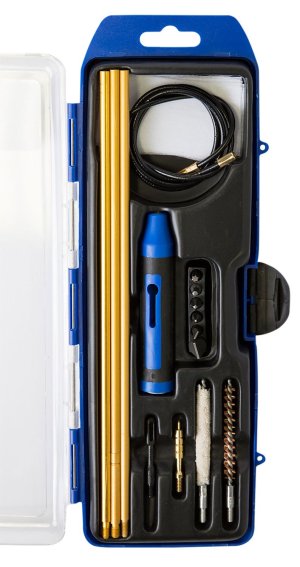 DAC GunMaster GM22HY .22 CAL 16 In Black/Blue Hybrid Cleaning Kit