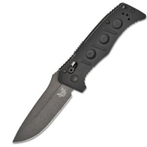 Benchmade 2730GY-1 Mini Auto Adamas 3.25" Gray Drop Point Black G10 Handle