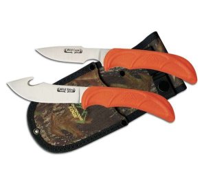 Outdoor Edge WildPair WR-1C Knife Set 420J2 Steel Blaze Orange