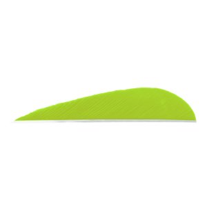 Trueflight 1213 Parabolic Feathers Chartreuse 3 In LW 100 Pack