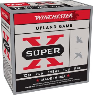 Winchester Ammo XU12H8 Super X Heavy Game Load 12 Gauge 2.75" 1 1/8 oz 1255 fps 8 Shot 25 Bx/10 Cs