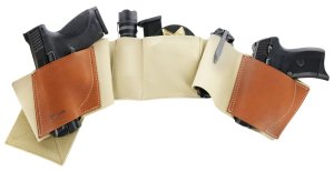 Galco UnderWraps 2.0 Belly Band Khaki Medium Leather/Nylon UWKHMED2