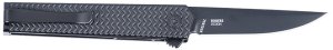CRKT 7081D2K CEO Microflipper 2.36" D2 Steel Blade, Black Aluminum Handle