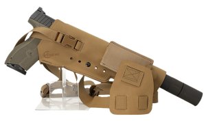 Cole-Tac VWX103 Varmint Wrangler XL Pistol Holder Coyote Brown Right Hand
