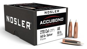 Nosler AccuBond Hunting 270 Win .277 140 gr Spitzer Point 50 Per Box